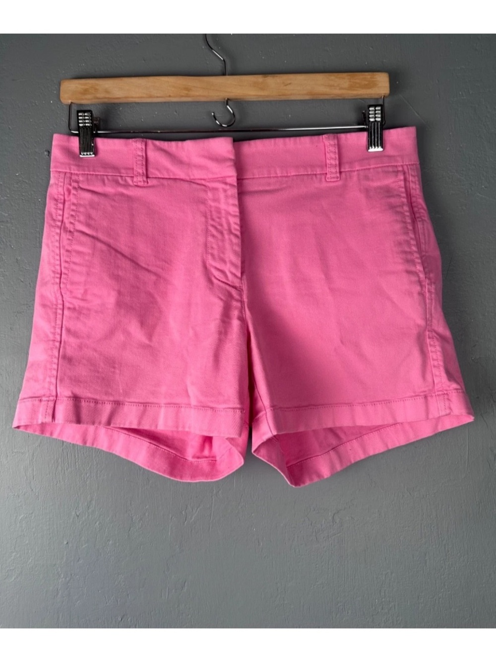 J. Crew Women’s  Sz 4 Pink Chino Shorts 4” Inseam Cotton Blend